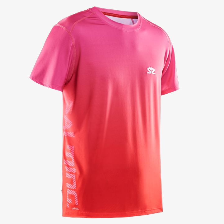 Camiseta Salming Beam Tee Masculino Rosa Vermelhas | X6524G47