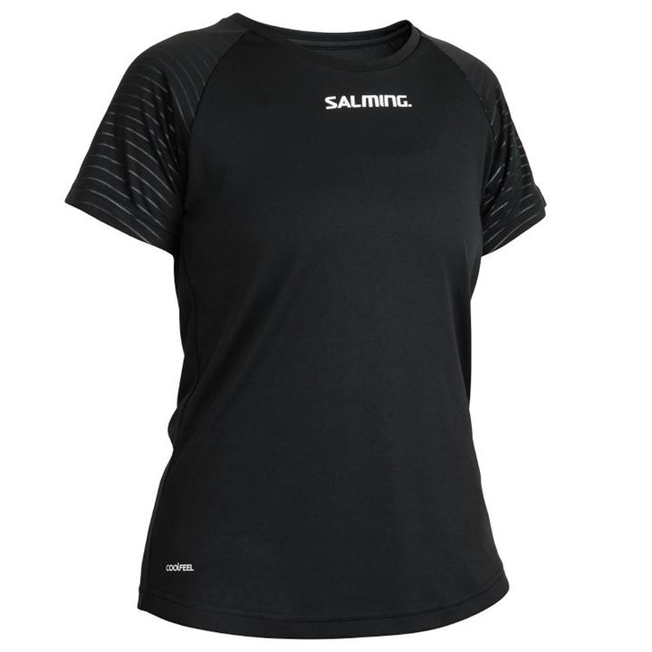 Camiseta Salming Diamond Game Tee Feminino Pretas | 7FF24VAP