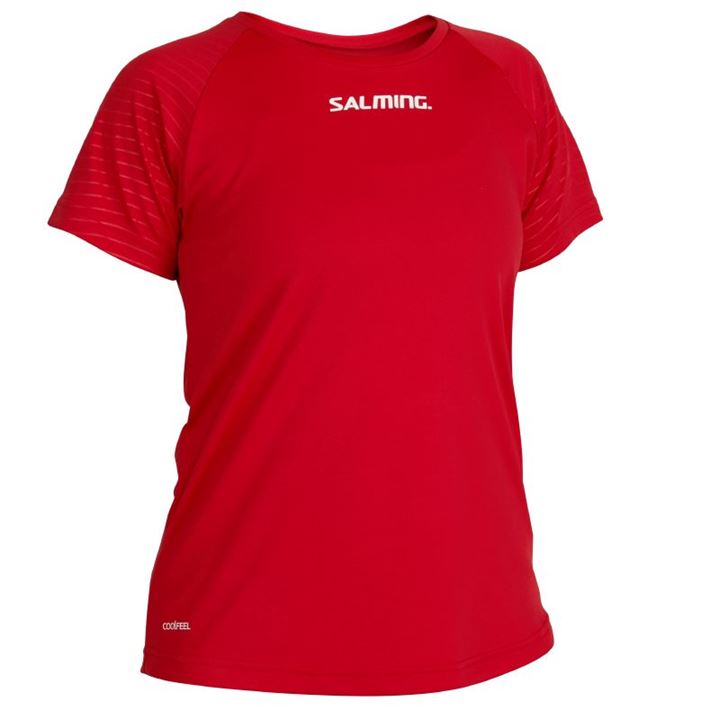 Camiseta Salming Diamond Game Tee Feminino Vermelhas | B37BIIYR