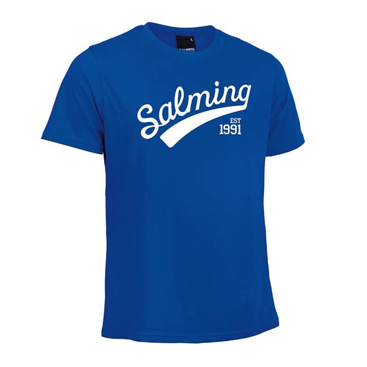 Camiseta Salming Logo Tee Feminino Azul Marinho Azuis | 16HOA9OI