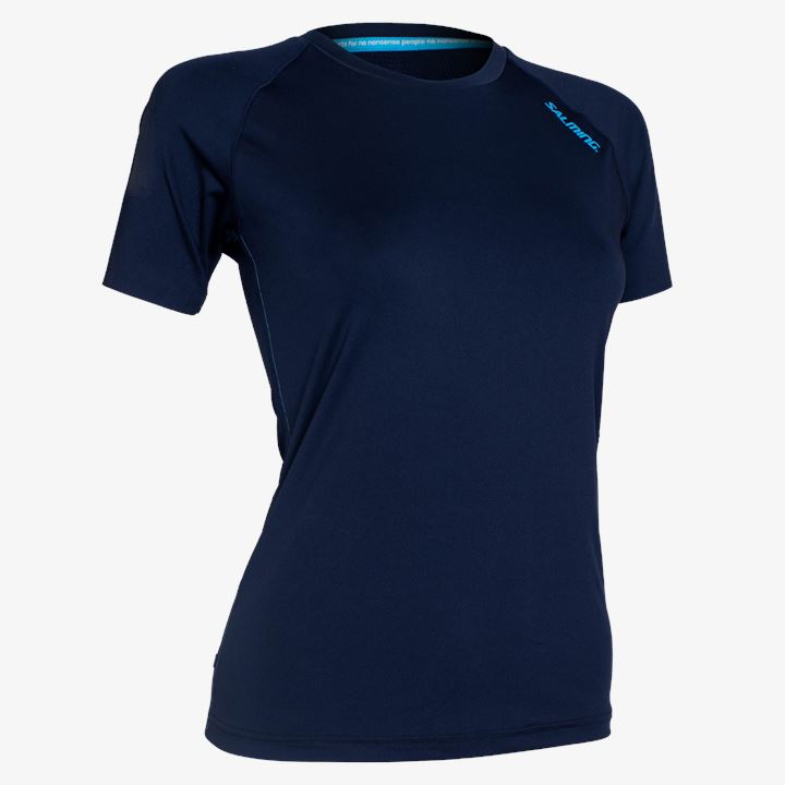 Camiseta Salming Sandviken Tee Feminino Azuis Escuro | 4W72W6ZU