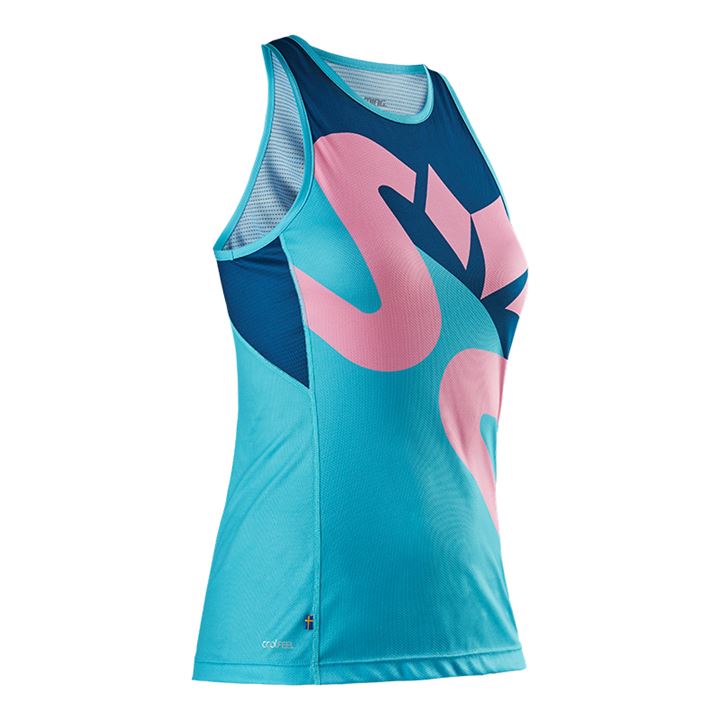 Camisetas Regata Salming Race Air Tank Feminino Azuis Rosa | PYLD71ZY