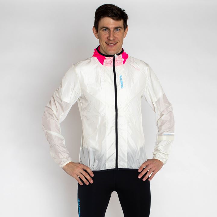 Casaco Salming Sarek Jacket 21 Unisex Feminino Branco Rosa | P28RGB38