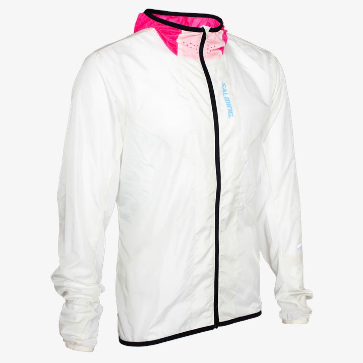 Casaco Salming Sarek Jacket 21 Unisex Feminino Branco Rosa | P28RGB38