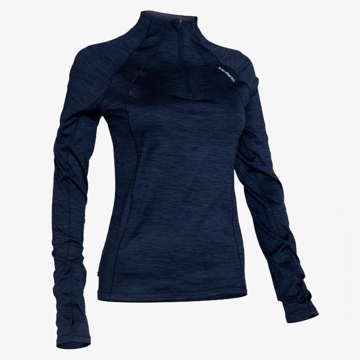 Long Sleeve Shirts Salming Norrviken Halfzip Feminino Azuis | JKDKK5PE